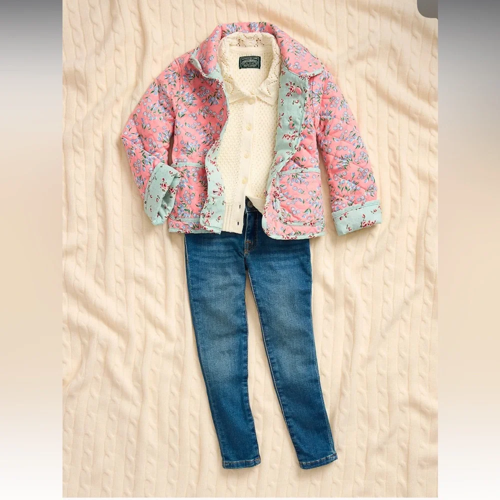 NWT Ralph Lauren Girls Reversible‎ Quilted Jacket Gift Preppy Classic